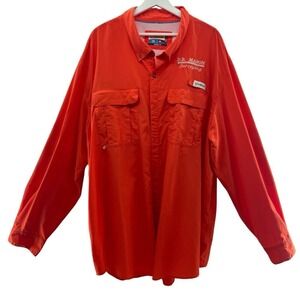 Magellan Outdoors 4XL Shirt Fish Gear MagWick Angler Fit Vented Mens Orange READ